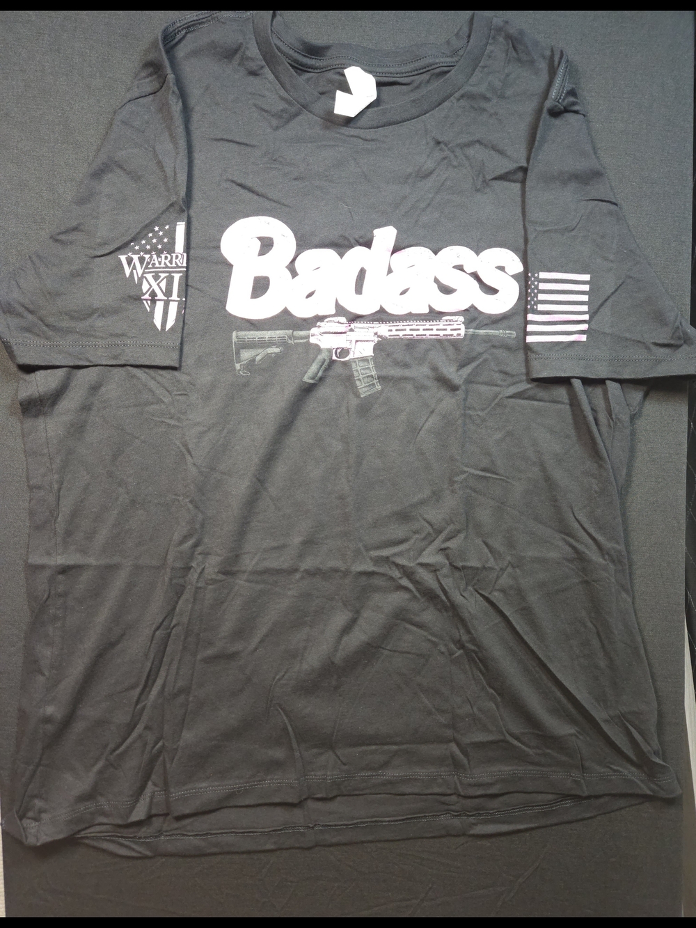 Bella Canvas Black Graphic Tee with White Label